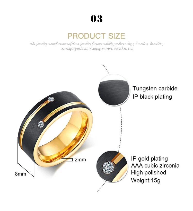 New tungsten carbide wedding ring company for women-8