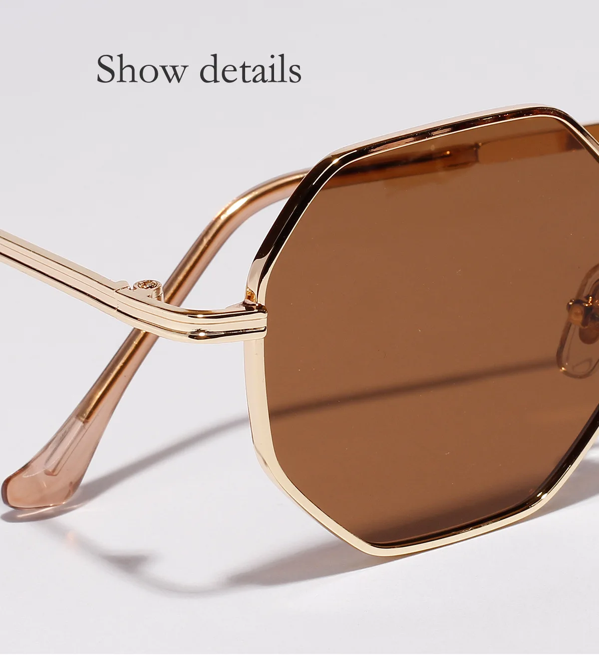 Lightweight Metal Frame Large Frame Round Retro sunglasses ZHHL Womens Polarized Sunglasses
