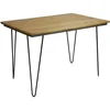 Nordic Style Design Solid Steel Wooden Top Modern Dining Room Hairpin Metal Dining Table
