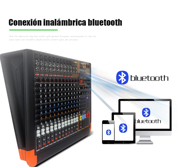 Consola de Audio Doble Efectos 99DSP Mezclador con contacto inalámbrico USB