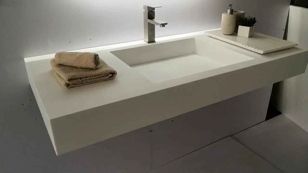 molded plastic bathroom sink and showerpan