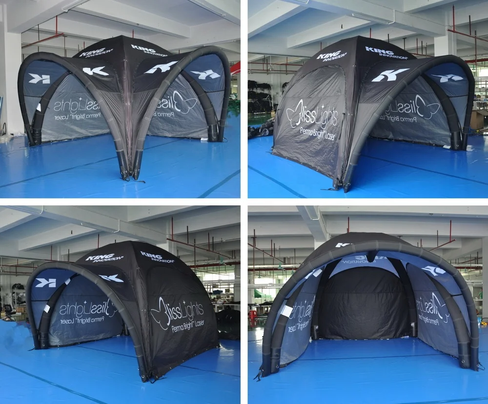 Full printing removable rental igloo 4x4m trade show advertising inflatable spider tent//