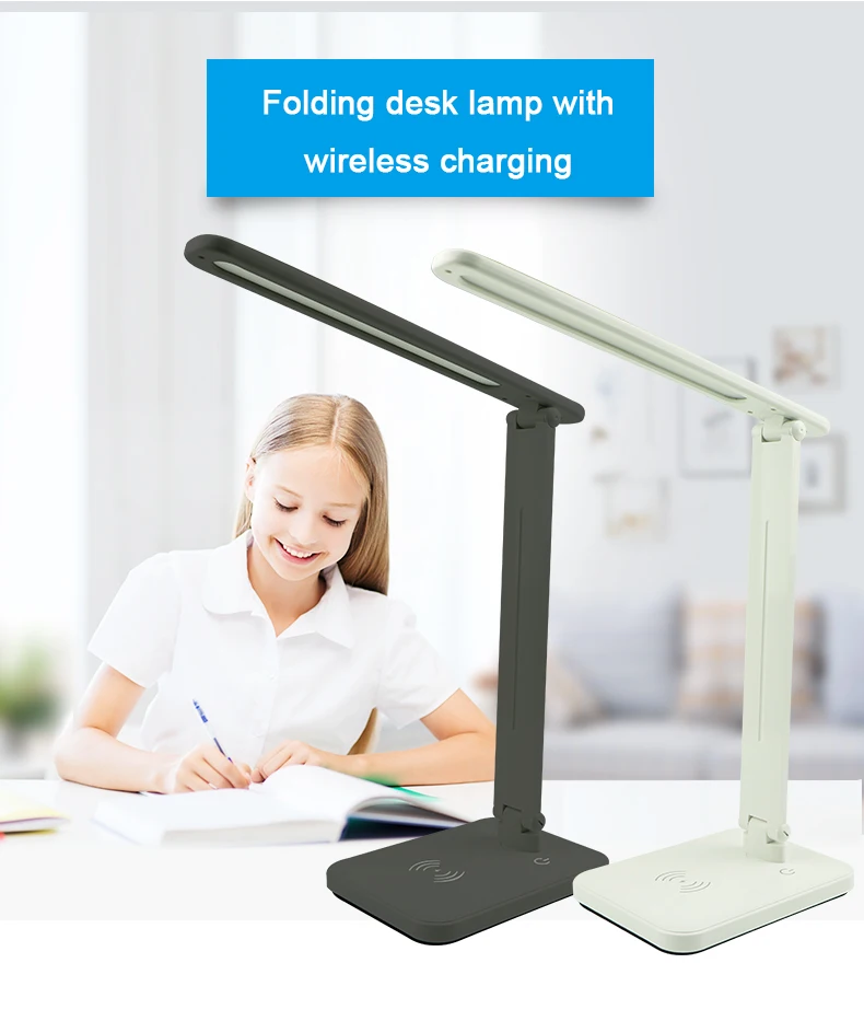 Eye protection Smart dimmable wireless charge led table lamp night lamp LED desk lamp 7W 500lm