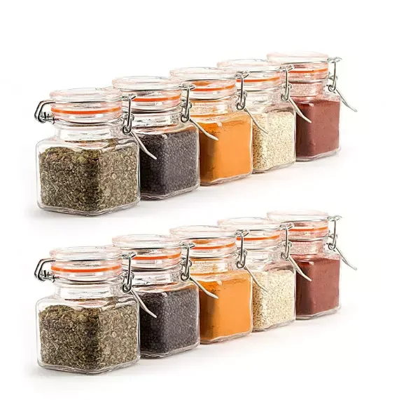 airtight glass spice jars