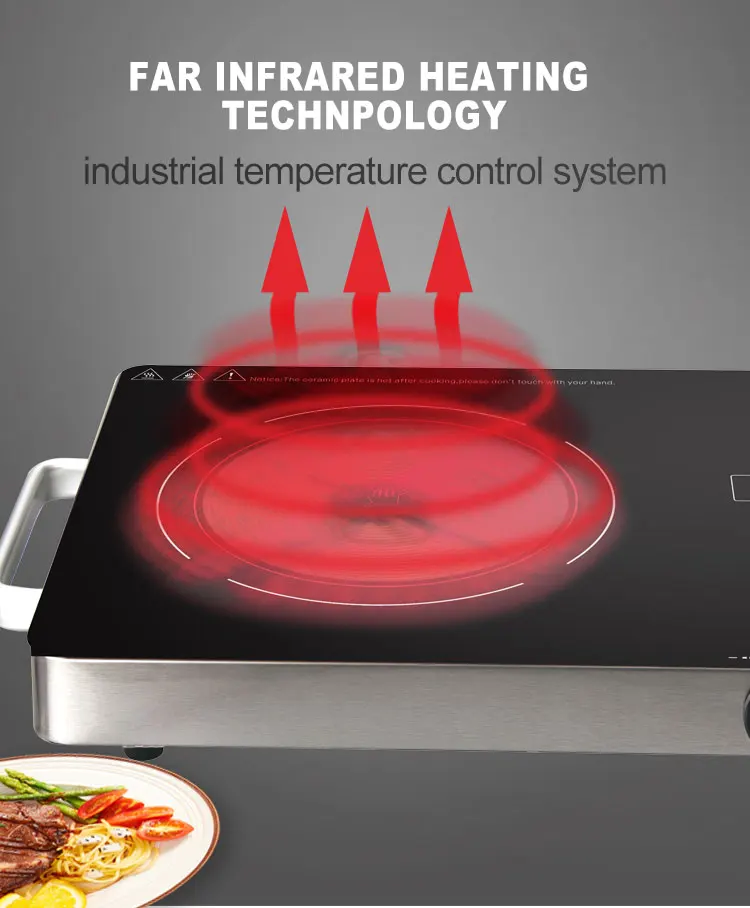 Top Single Burner Electronic Indective Cooktops 1 Hob Portable Infared Stove Induction Cooker