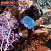 New Arrival Wooden Rings Vintage Clear Wood Resin Handmade Dried Flower Epoxy Rings For Women Men Party