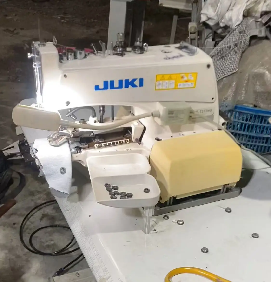 Used Juki-1373 Button Attaching Industrial Machine Direct Driver Servo ...