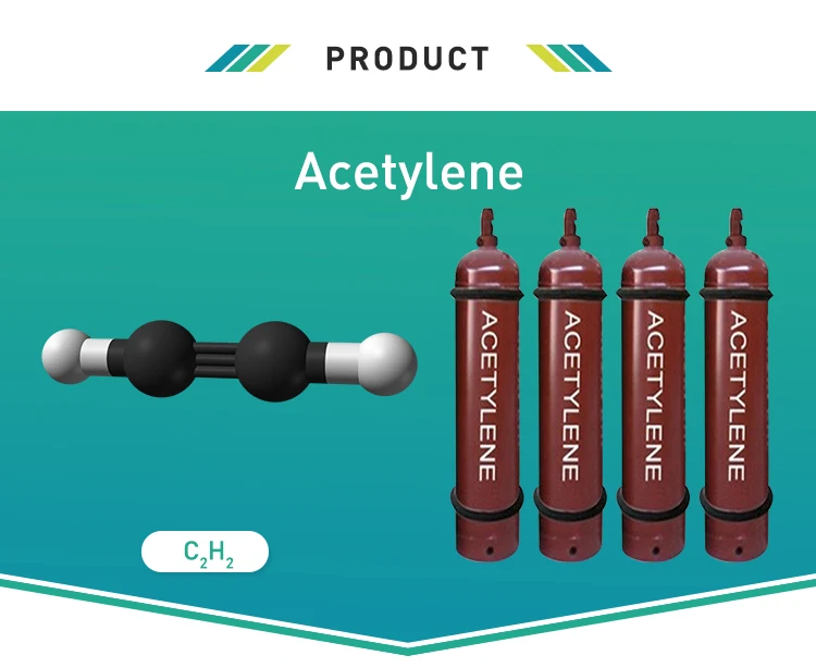 Electron Grade 99.99% purity welding gas acetylene