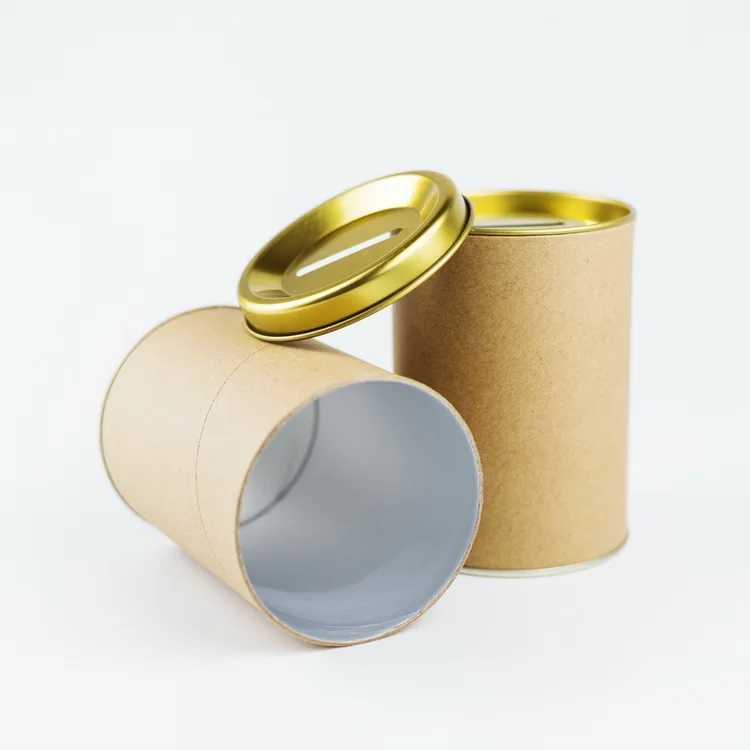 纸板包装管圆硬币罐钱罐与硬币环保管包装