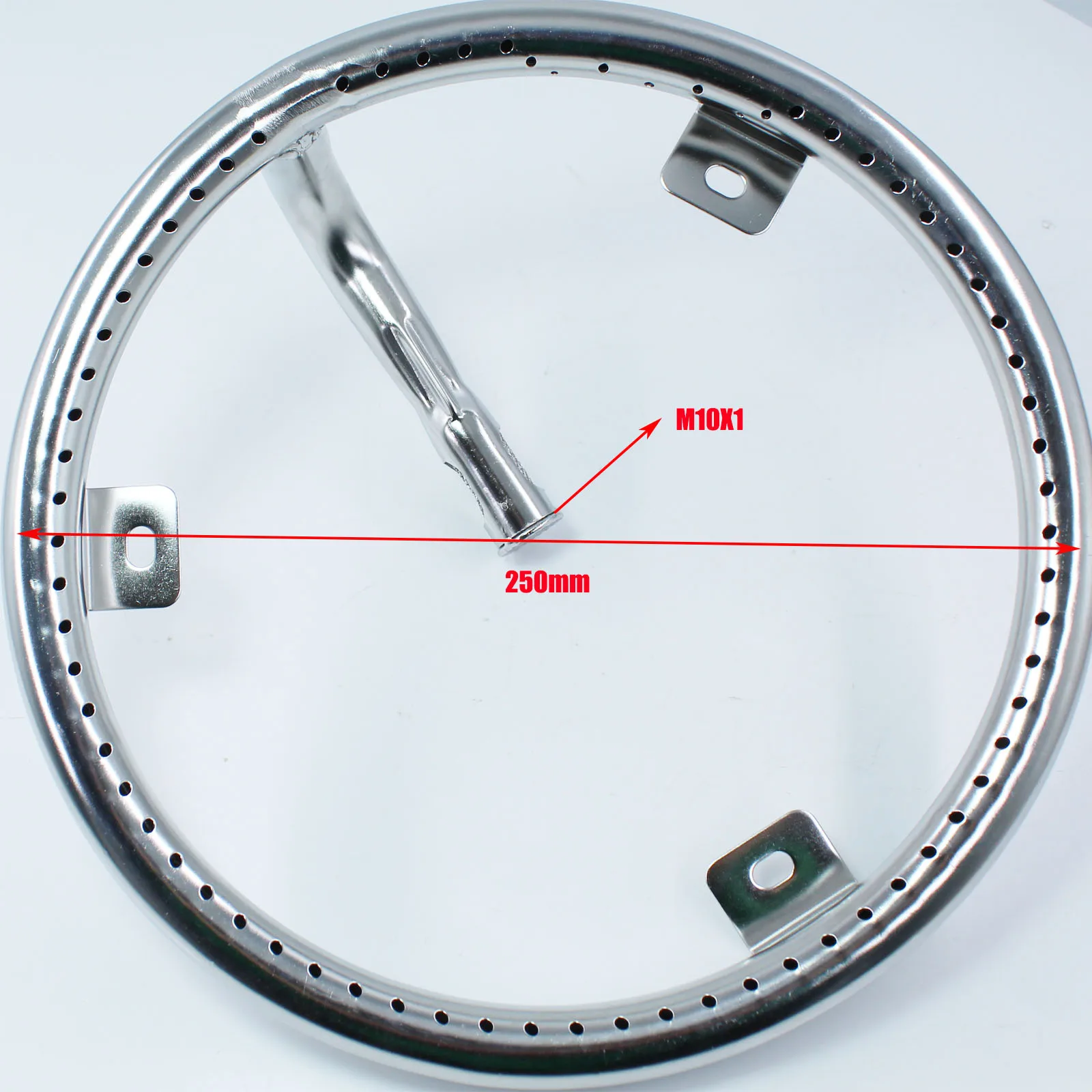 Propane Lpg Gas Fire Pit Parts 304 Stainless Steel Ring Burner 250mm