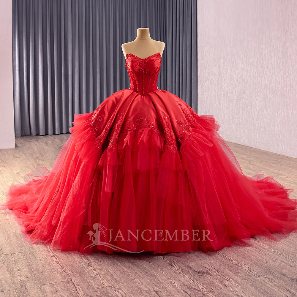 redgirl dress SHEIN Pitira Red Junior Bridesmaids Dress With Big Bow Red Dresses Classy Elegant Red Teen Dress Elegant Red Girl Dress The long sleeves and ball gown style add a touch of elegance Red never goes unnoticed