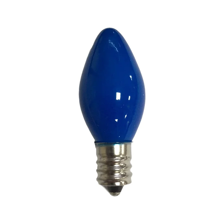 Factory price cheap E12 multi color amber glass led light bulbs