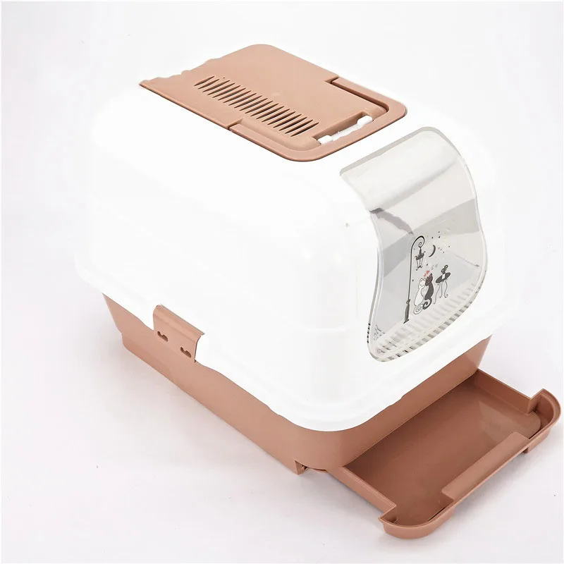 New Drawertype Pine Litter Box Doublelayer Litter Box To Send Cat