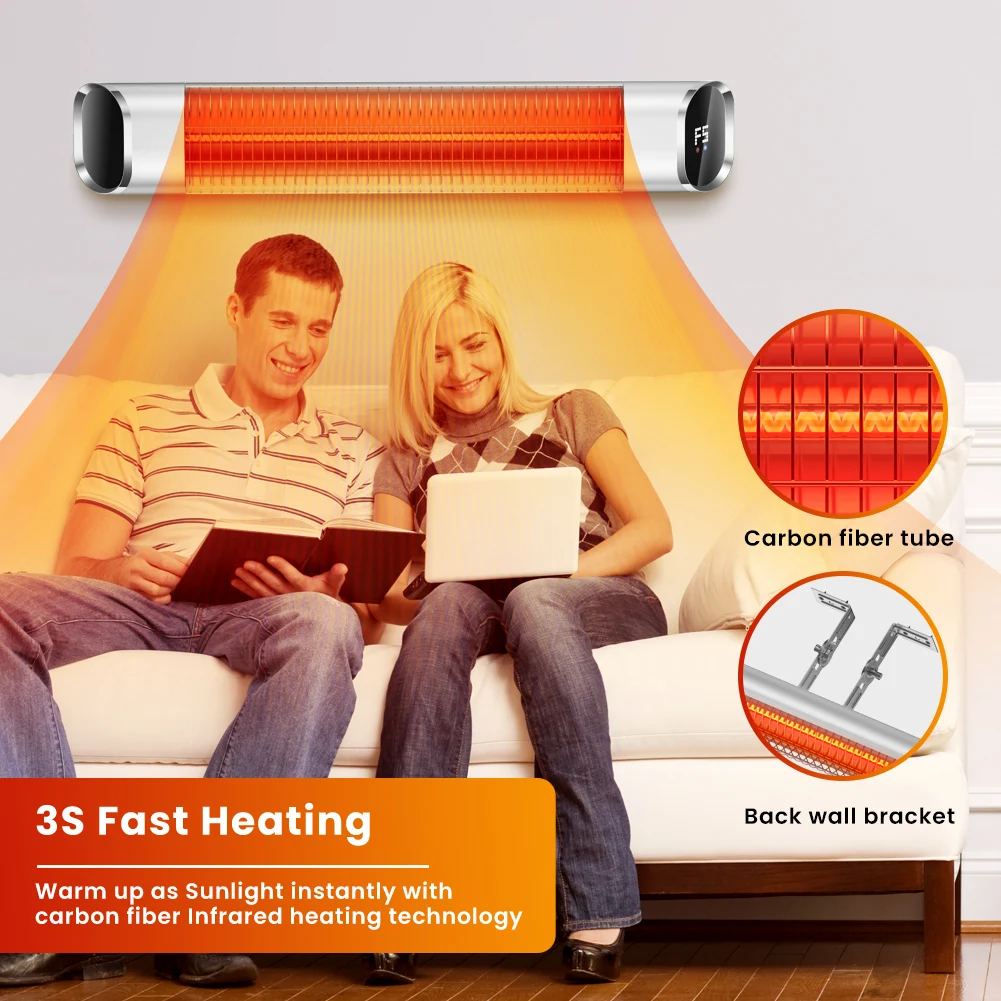 Patio Heater, 1500W, Wall - detail 4
