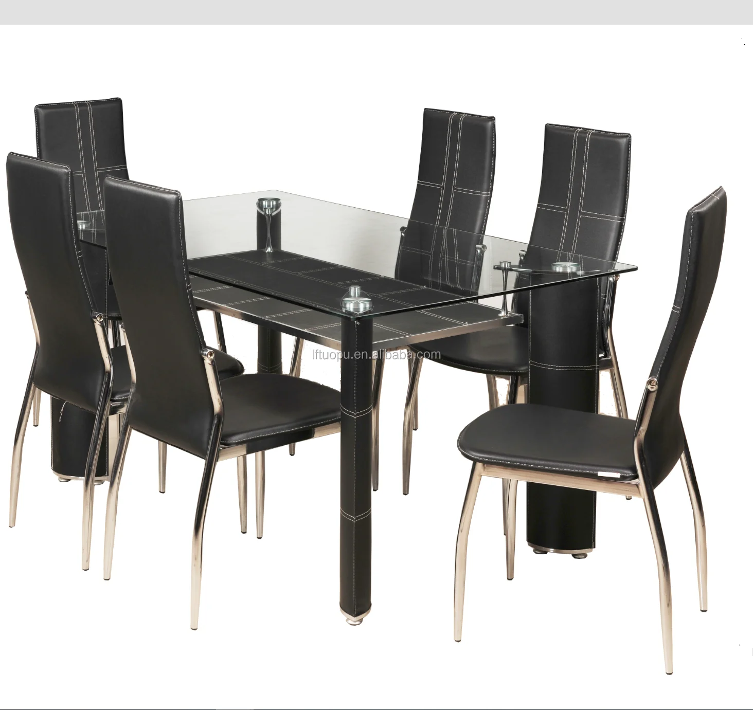 Modern Style Home Furniture Top Glass Dining Room Sets 6 Person Dining Table And Chairs Set Buy Dining Table And Chairs Set