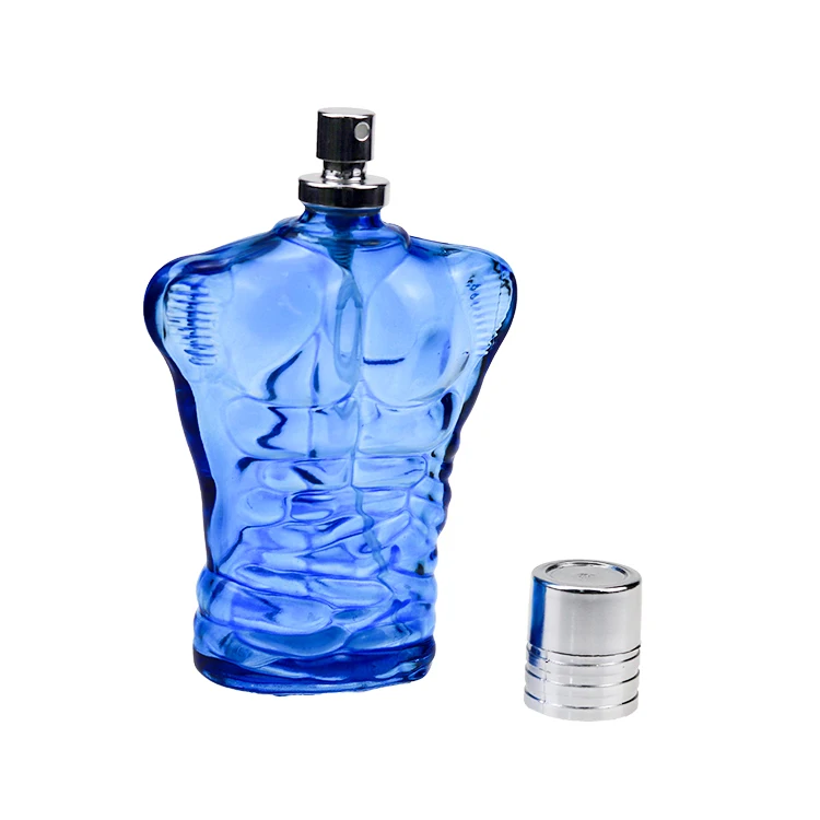 Factory Sale100ml Blue Powerful Muscle Man Body Shaped Glass Perfume