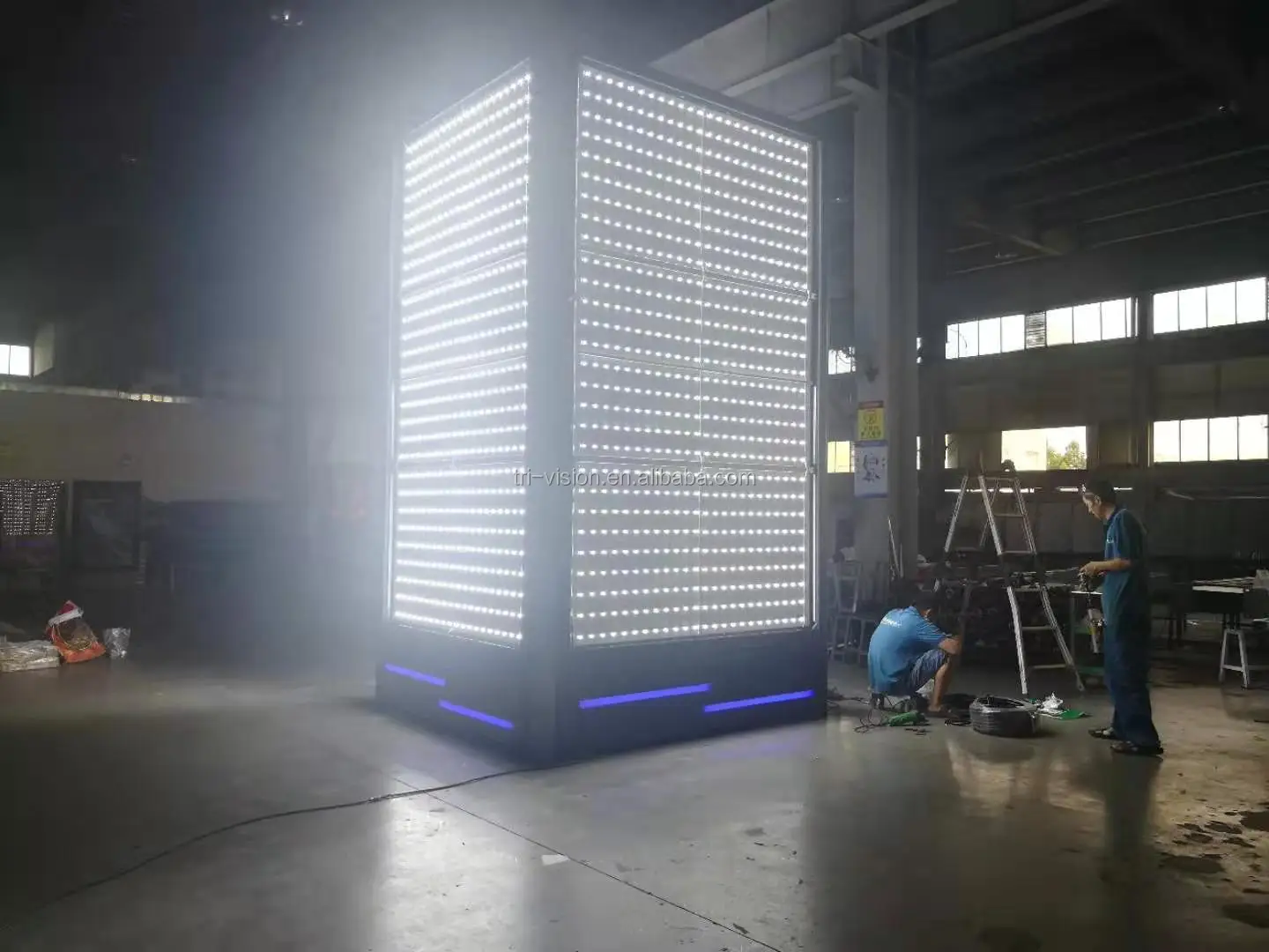 Outdoor Indoor Standing Futuristic Looking Scrolling Advertising