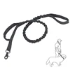 Custom Tactical Dog Training Bungee Leash with Soft Control Handle Quick Release Nylon Leads Rope