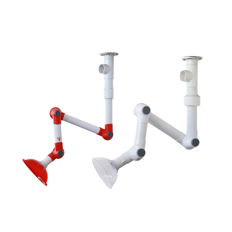 YsXoWiui 3-Foot Fume Extractor Arm – 50mm OD Flexible Smoke Absorber With Hood, 360° Rotation, Adjustable Damper For Soldering & Labs