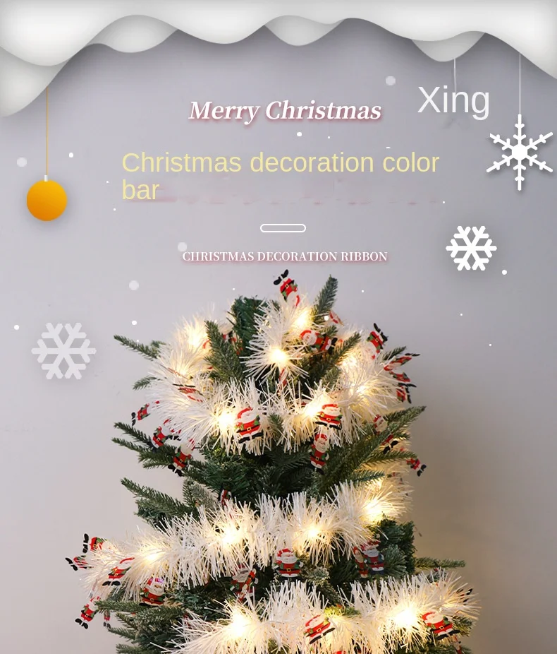 IP65 Waterproof LED Christmas Ribbon Lamp Copper Wire Atmosphere String Lights Party Decorations Wool Strip Lamp Cross-Border