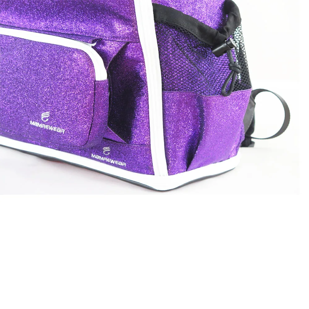 Purple Color Sparkle Cheerleading Backpack Fashion Travel Backpack Girl School Bag Buy Purple
