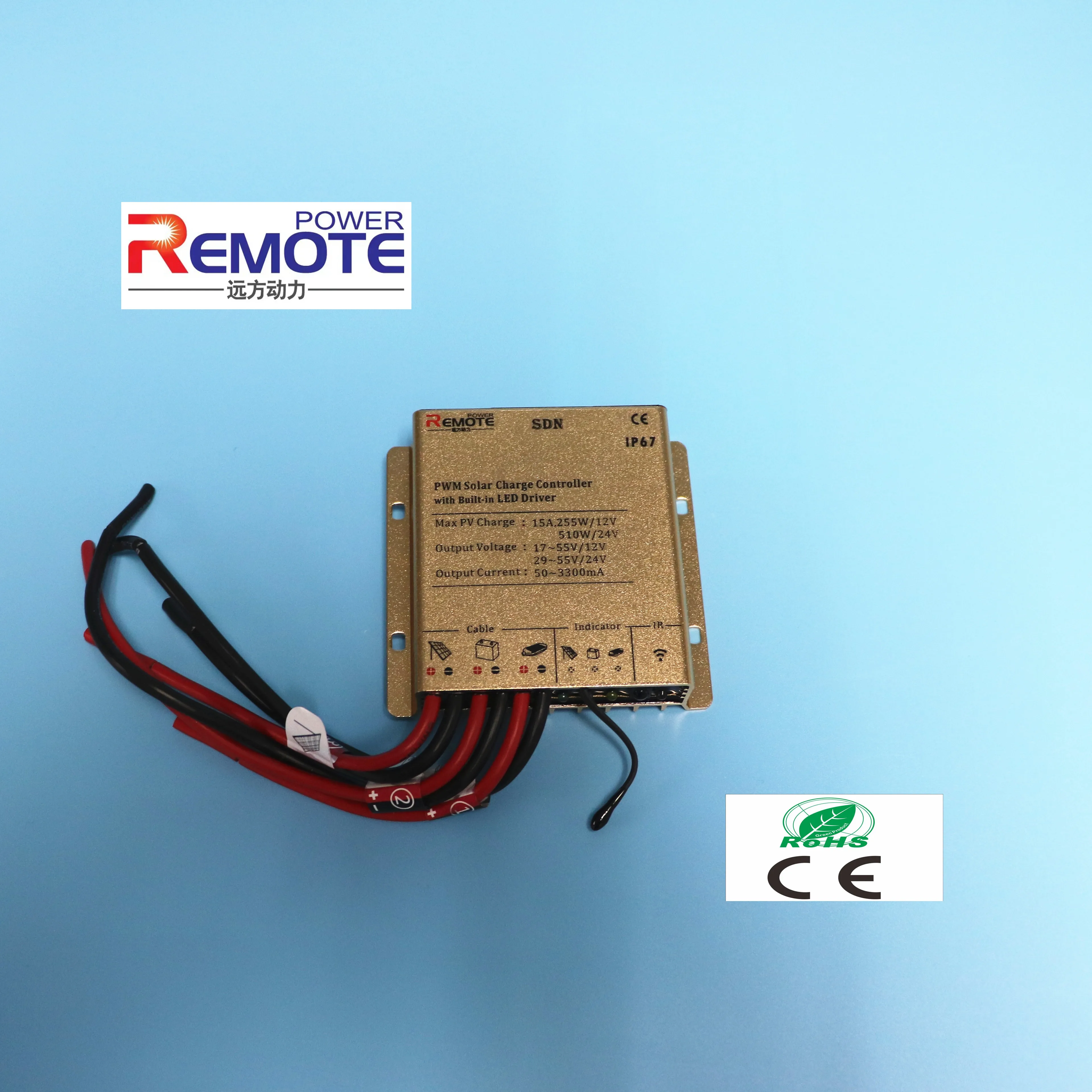 
PWM intelligent solar battery lithium regulator charger controller for solar led light 