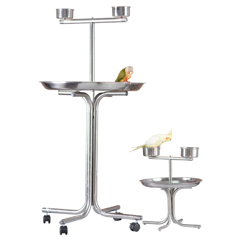 Stainless Steel Parrot Stands Bird Hanging Playing Platform Pet Bird