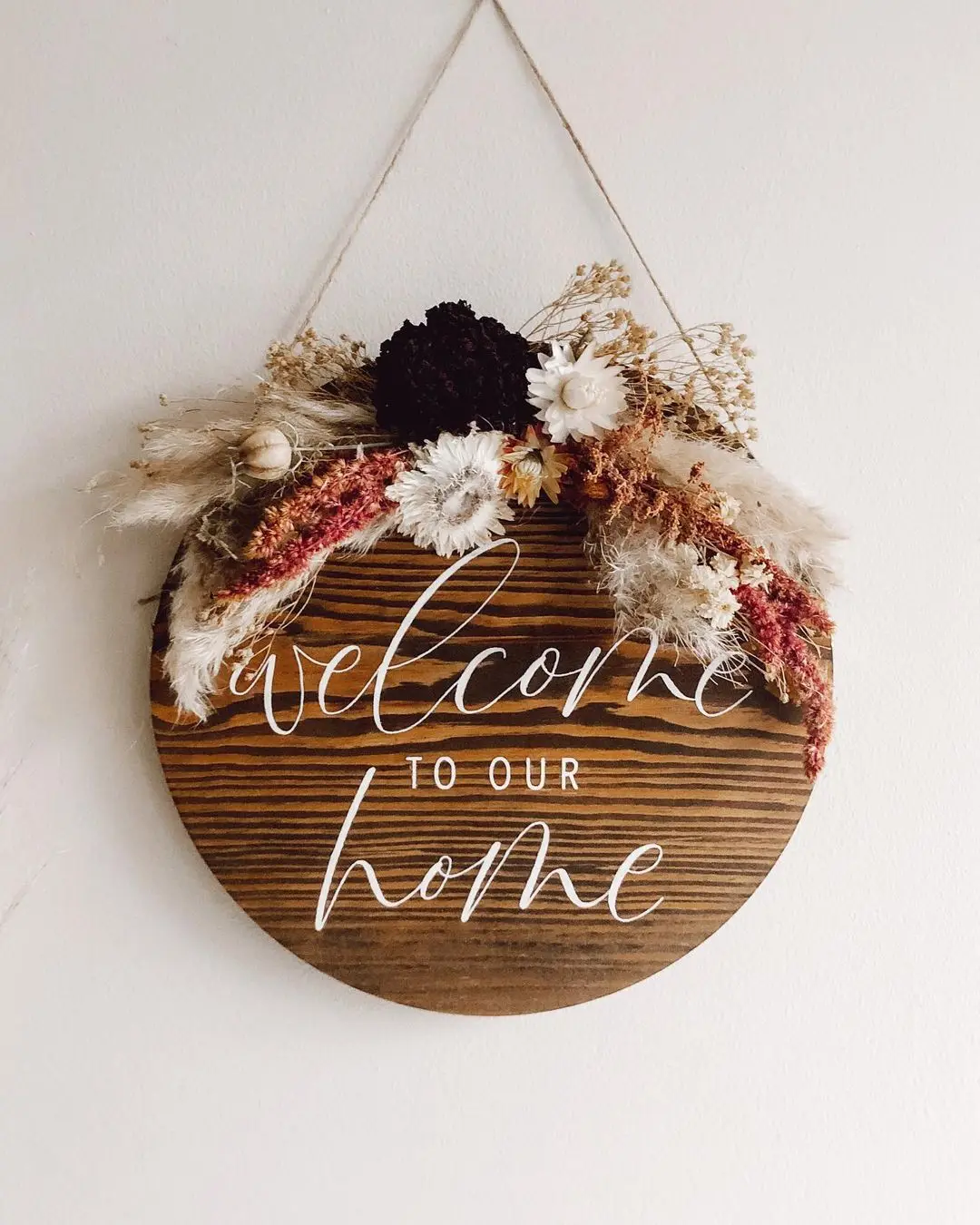 Pretty Sign Front Door Porch Decor Interchangeable Rustic Wood