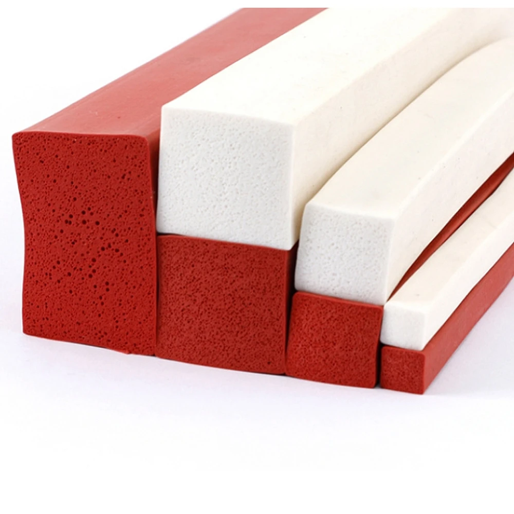 硅橡胶发泡密封条硅胶 u profile 海绵橡胶密封