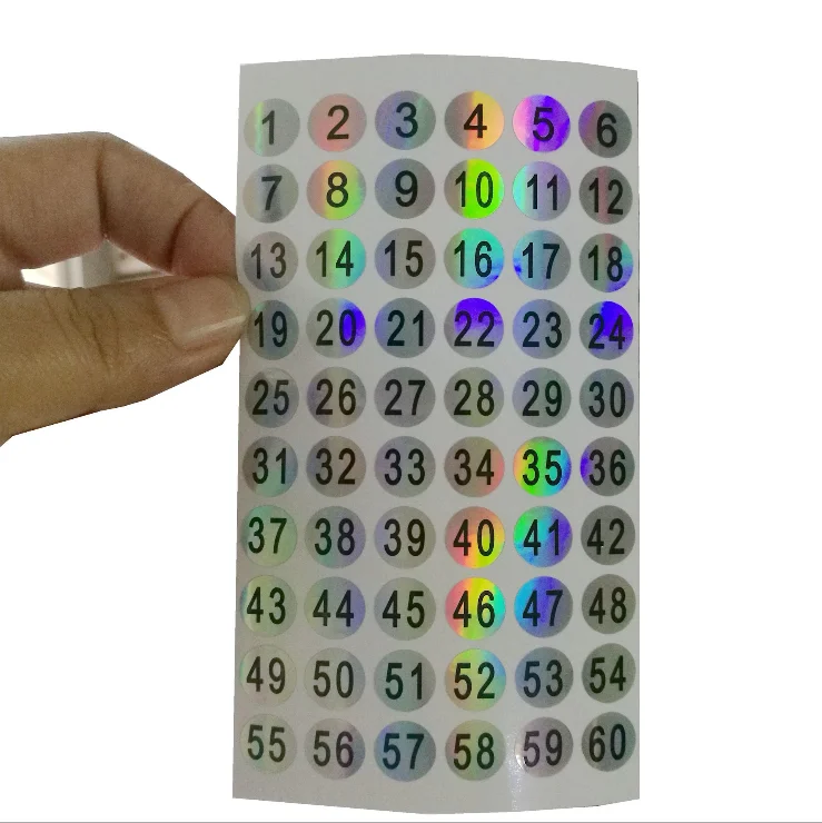 biodegradable individual adhesive letters custom mini hologram security sticker