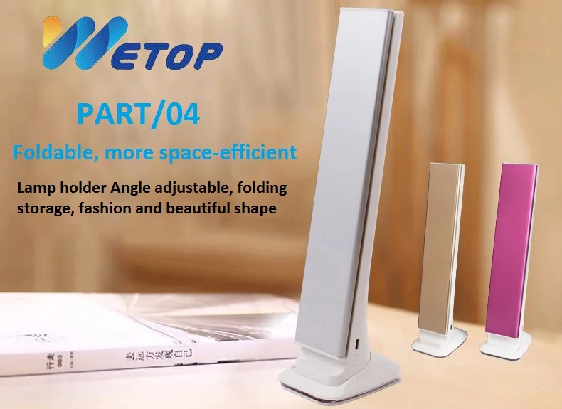 Wetop LED Desk Lamp, Eye-caring Table Lights, Dimmable Office Light with USB Charging Port, Touch Control