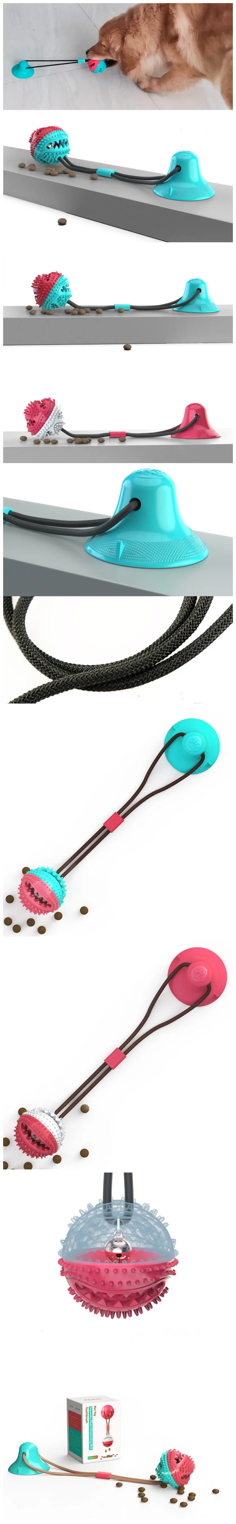 Doka Suction Cup Dog Pet Chew Bite Toys With Suction Cup Rope Ball