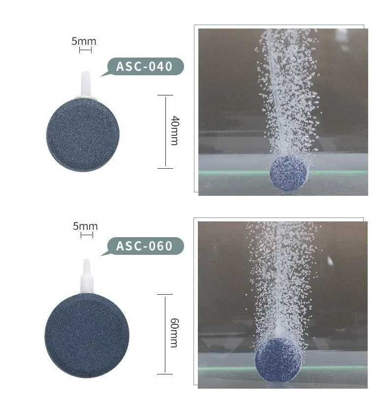 Hailea 20cm Round Ceramic Airstone - Large Air Stone Bubble Diffuser For Aquarium Or Pond