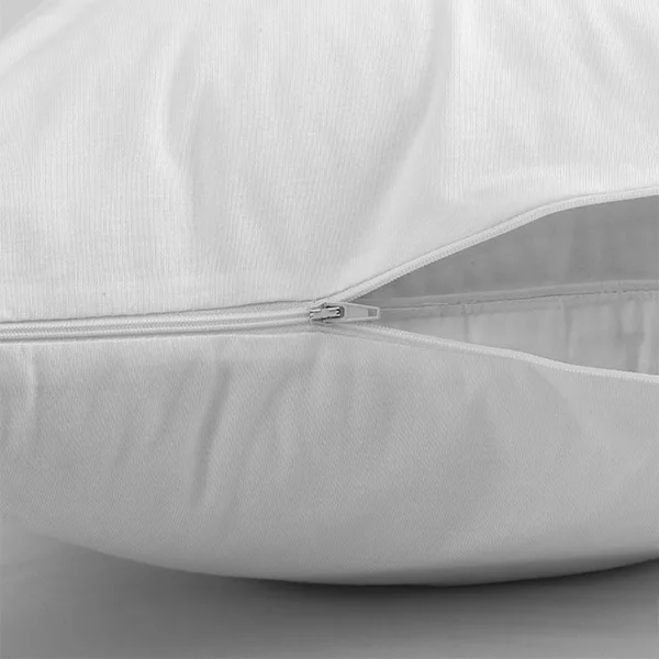 Fleece Pillowcase Protector With Zipper Closure Brushed Safe Waterproof