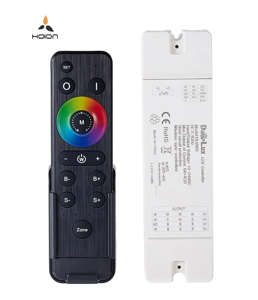 2.4G RF 4 zones 4 in 1 wireless sync rgb led controller rgbw controller led strip controller DIM/CCT/RGB/RGBW 4CH*6A