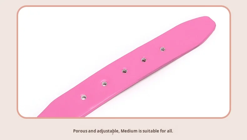 Pu Leather Accessories Dog Collar Macaron Adjustable High-End Special-Shaped Wave Banquet Birthday Ribbon Solid Pet Collar