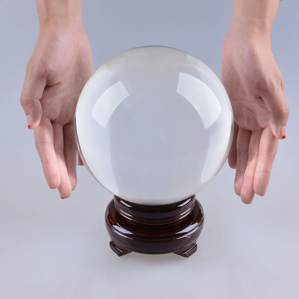 大透明水晶球 150毫米石英球 orb 场地装饰与立场