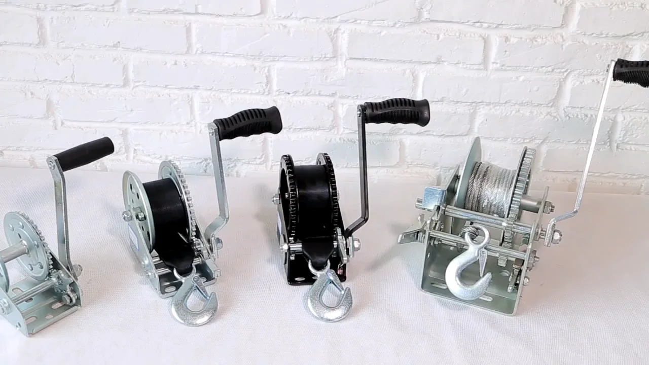 Automatic Brake Winch For Hoist 1200lb/540kg Manual Hand Crane Winch