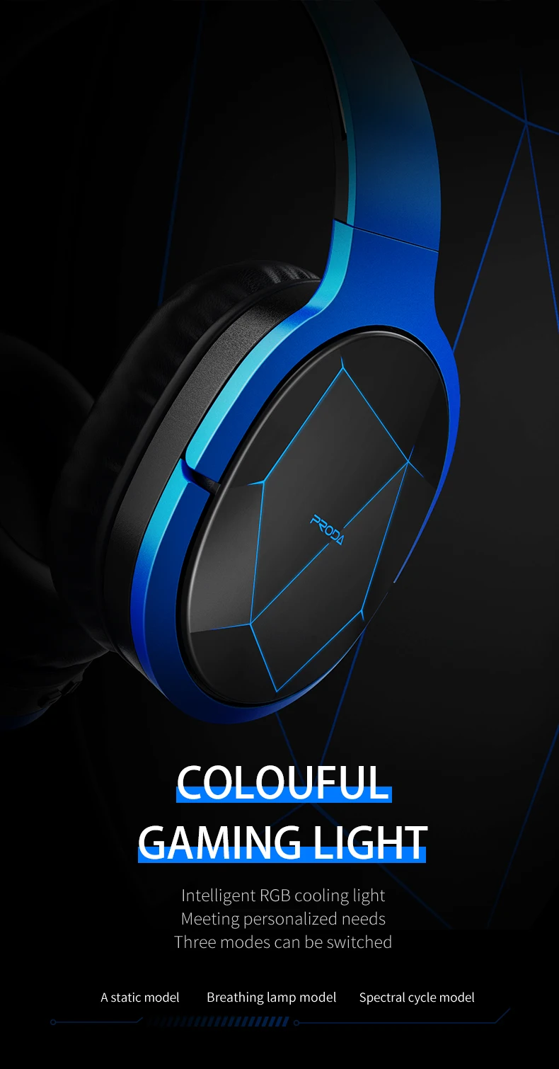 PRODA High Quality Wireless blue tooths Gaming Headphone ,Foldable Wireless Gaming Headset - ANKUX.COM