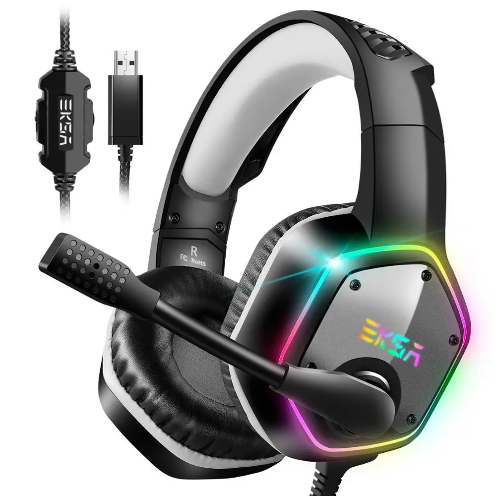 Eksa E1000 Usb Gaming Headset For Pc-computer Headphones With ...