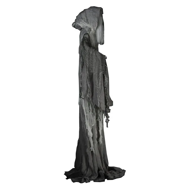 Halloween Decoration Life Size Animated Standing Reaper In Creepy Cloth ...