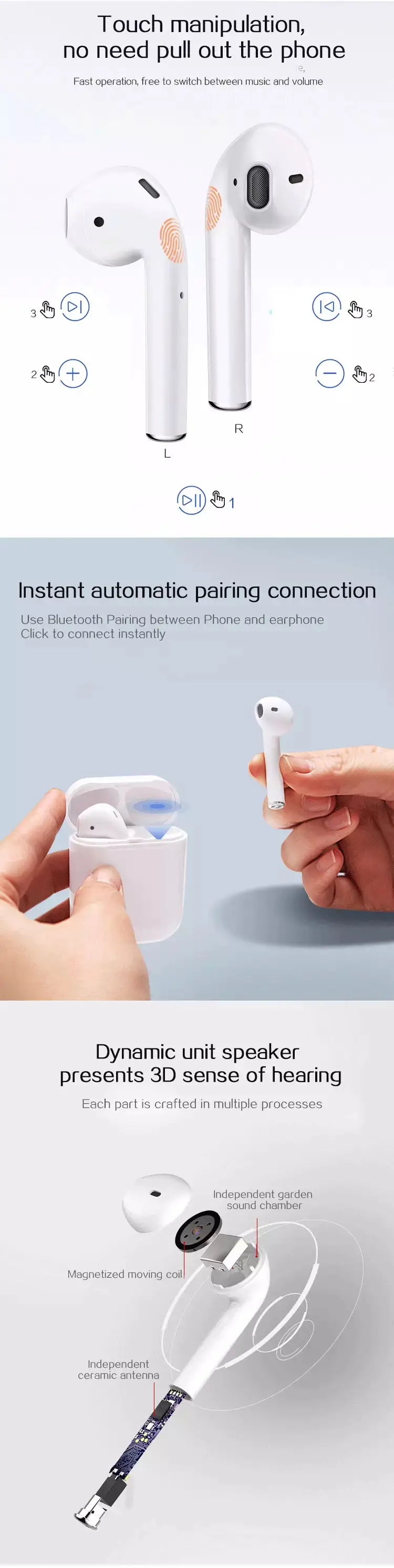 Original Factory price Amazon Top Seller best design Gym Running sport wireless earphone popup window i11 TWS - ANKUX.COM