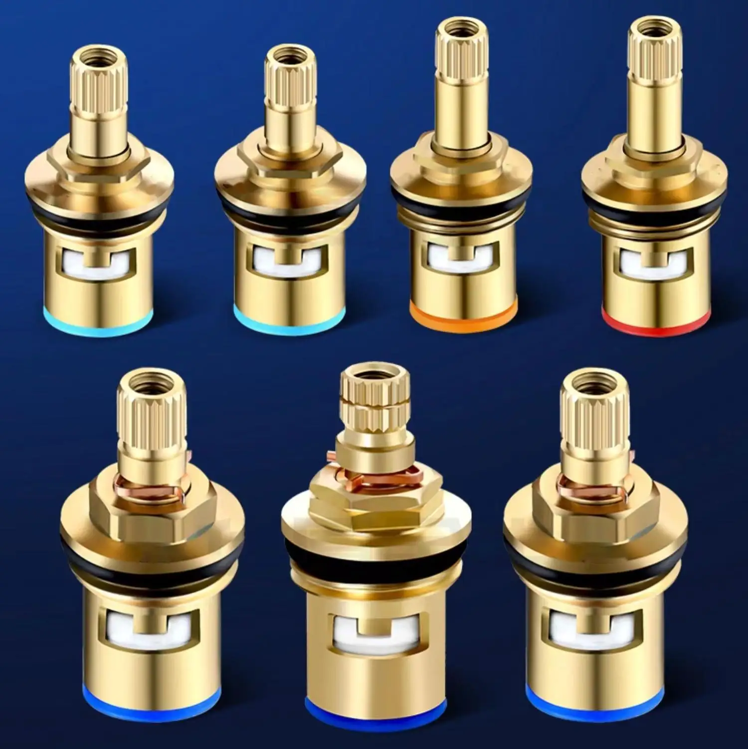 1/2 Brass Faucet Ceramic Cartridge Valve Core Brass Spline Tap Spindle