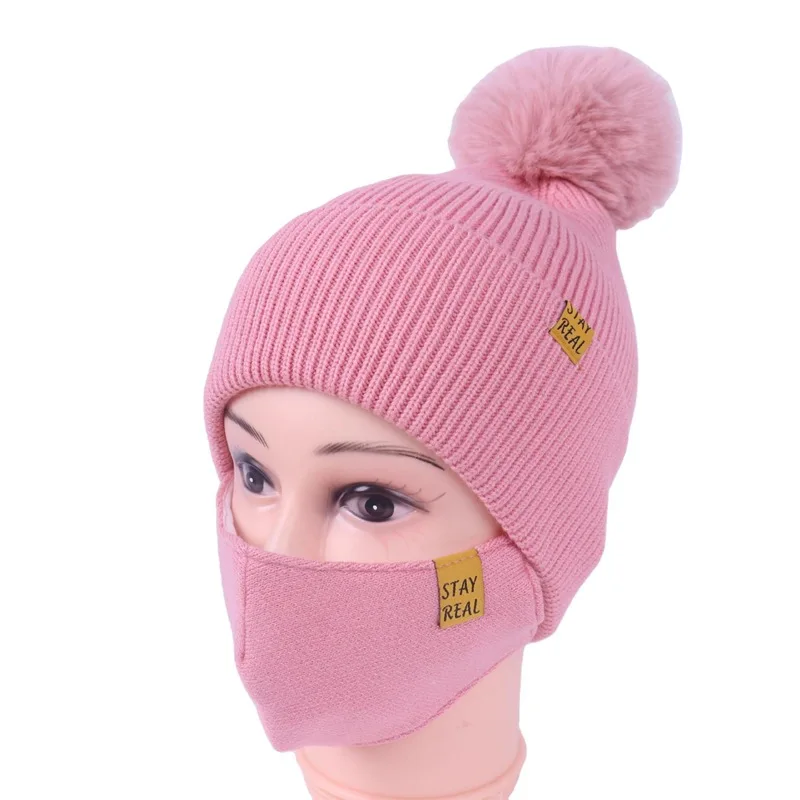 Winter Caps For Women Warm Face Cover Mask Two Pcs Winter Knit Hat Ski