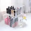 Wholesale customized cosmetic drawers display box countertop lipstick stand clear acrylic makeup storage organizer