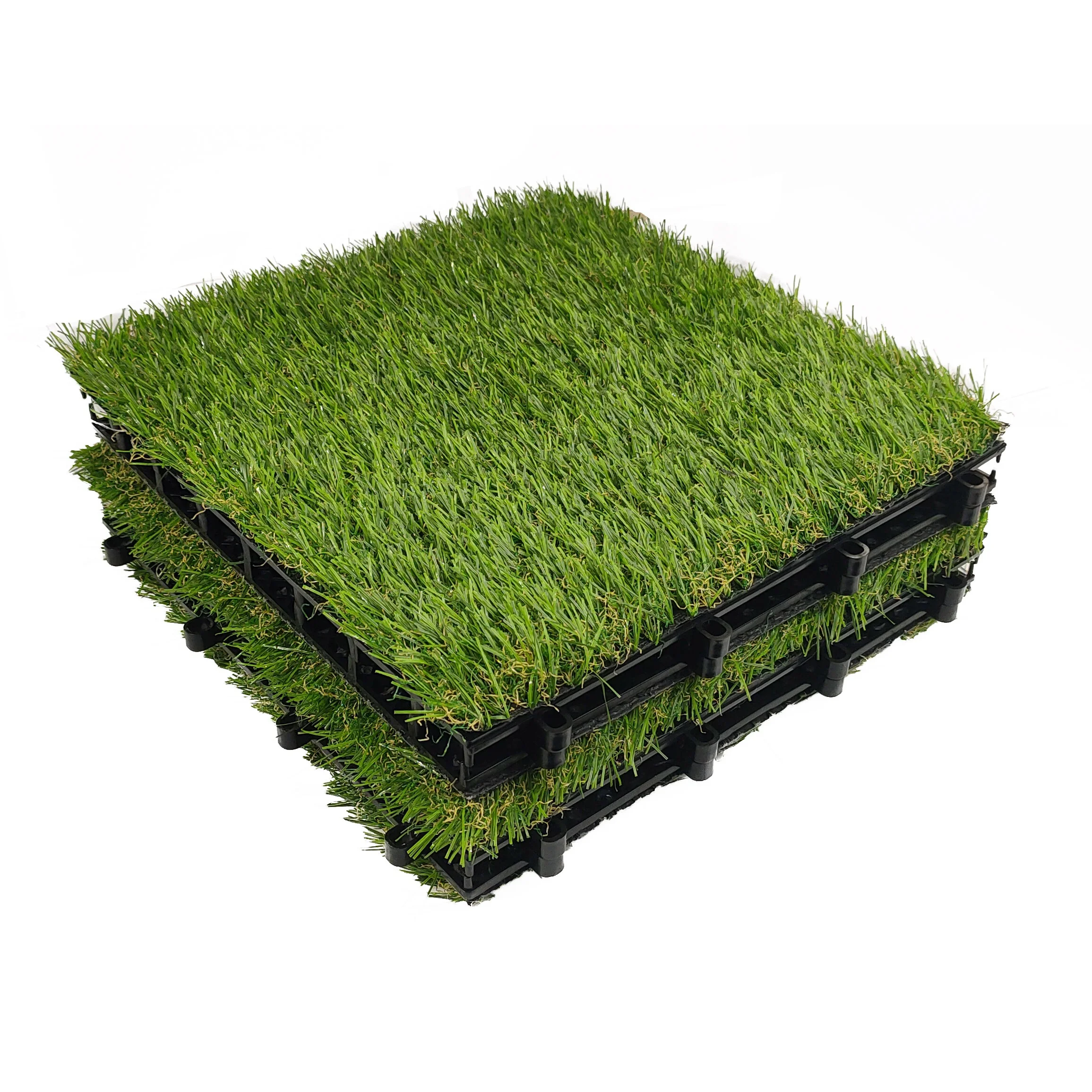 Interlocking Artificial Grass Tiles For Landscaping Decoration Buy Interlocking Artificial 3302