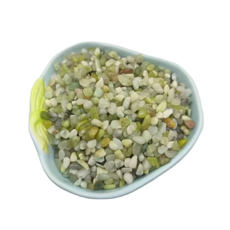 Natural Polished Rolling Flower Colored Jade Pebbles for Garden Landscaping and Fish Tank Decor Sports Flooring Accessory supplier