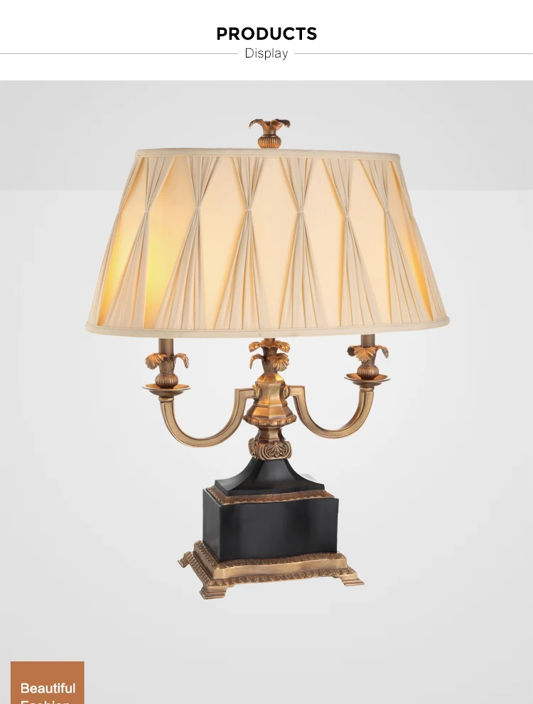 luxury lost wax brass table lamp design