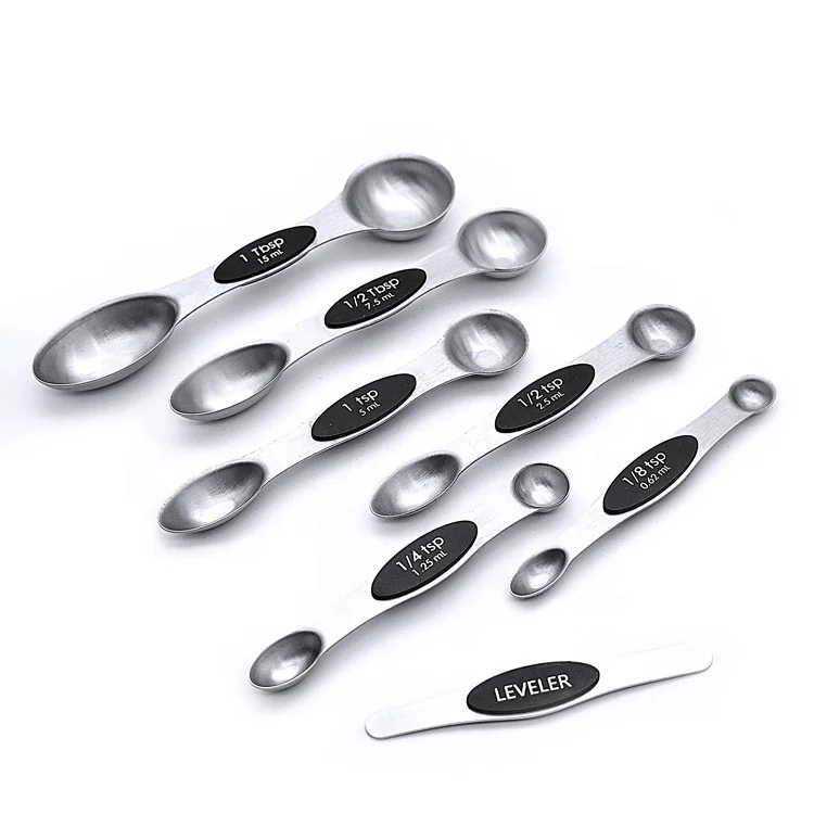 Kitchen Gadgets Magnet Stackable Measuring Spoon Dual Sided Measuring ...