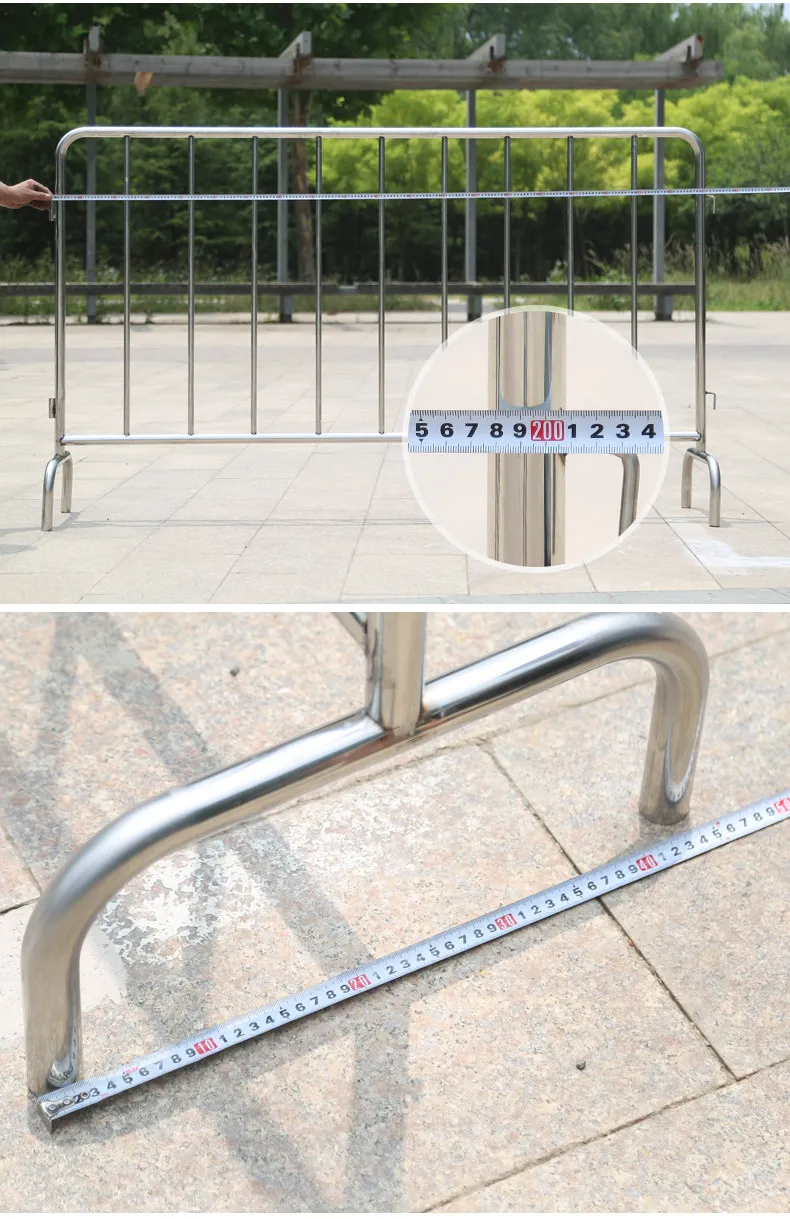 Stainless Steel Rectangular Horse Barrier Construction Barrier Fence ...